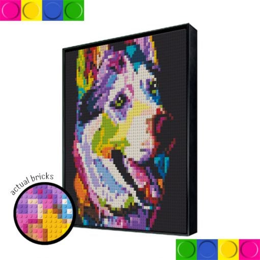 Colorful Siberian Husky 2x2